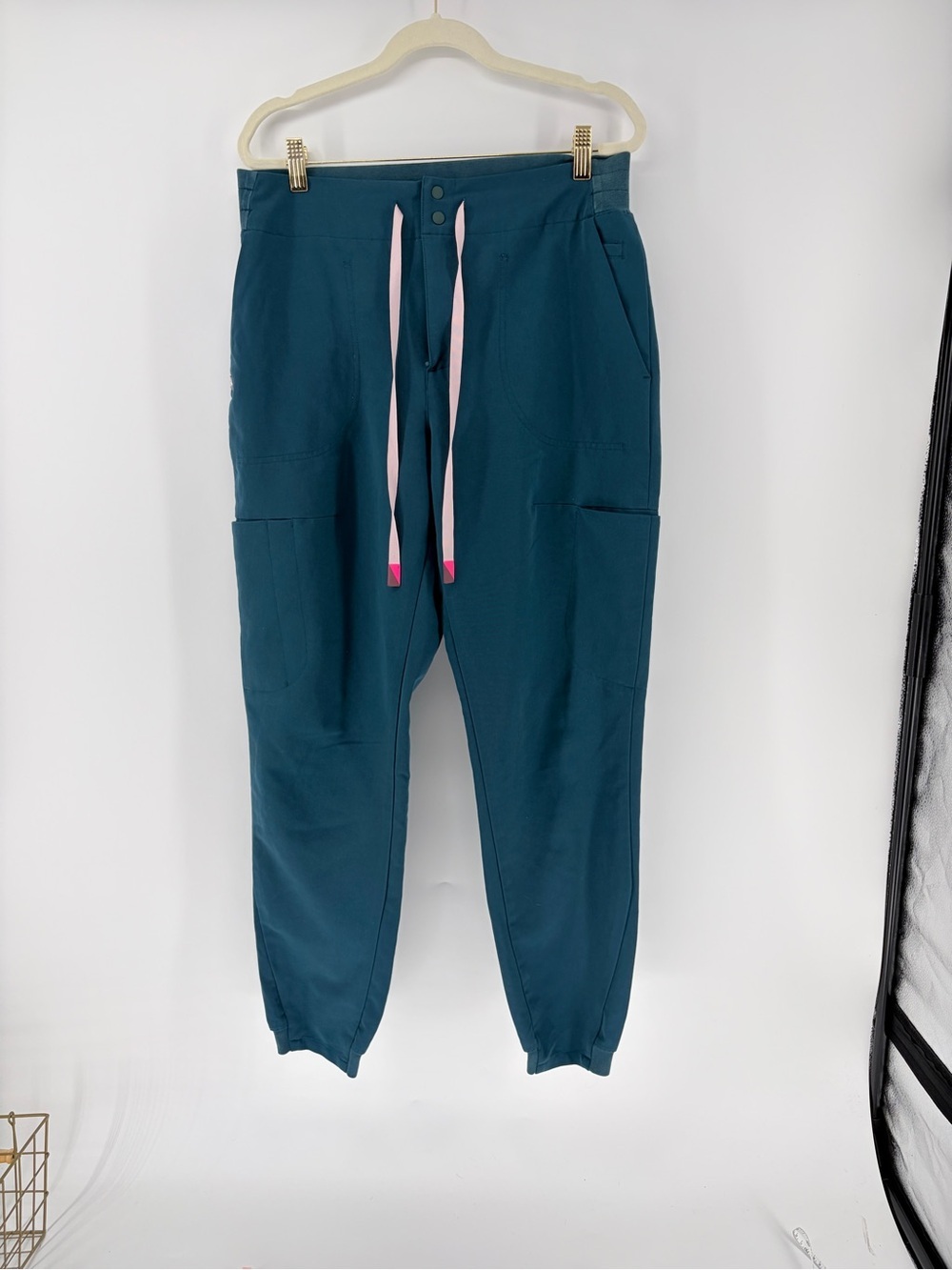 Women’s Figs Teal Drawstring Utility Jogger Scrub Pants PO 3005 Style W22SW2054